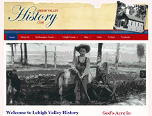 Tablet Screenshot of lehighvalleyhistory.com